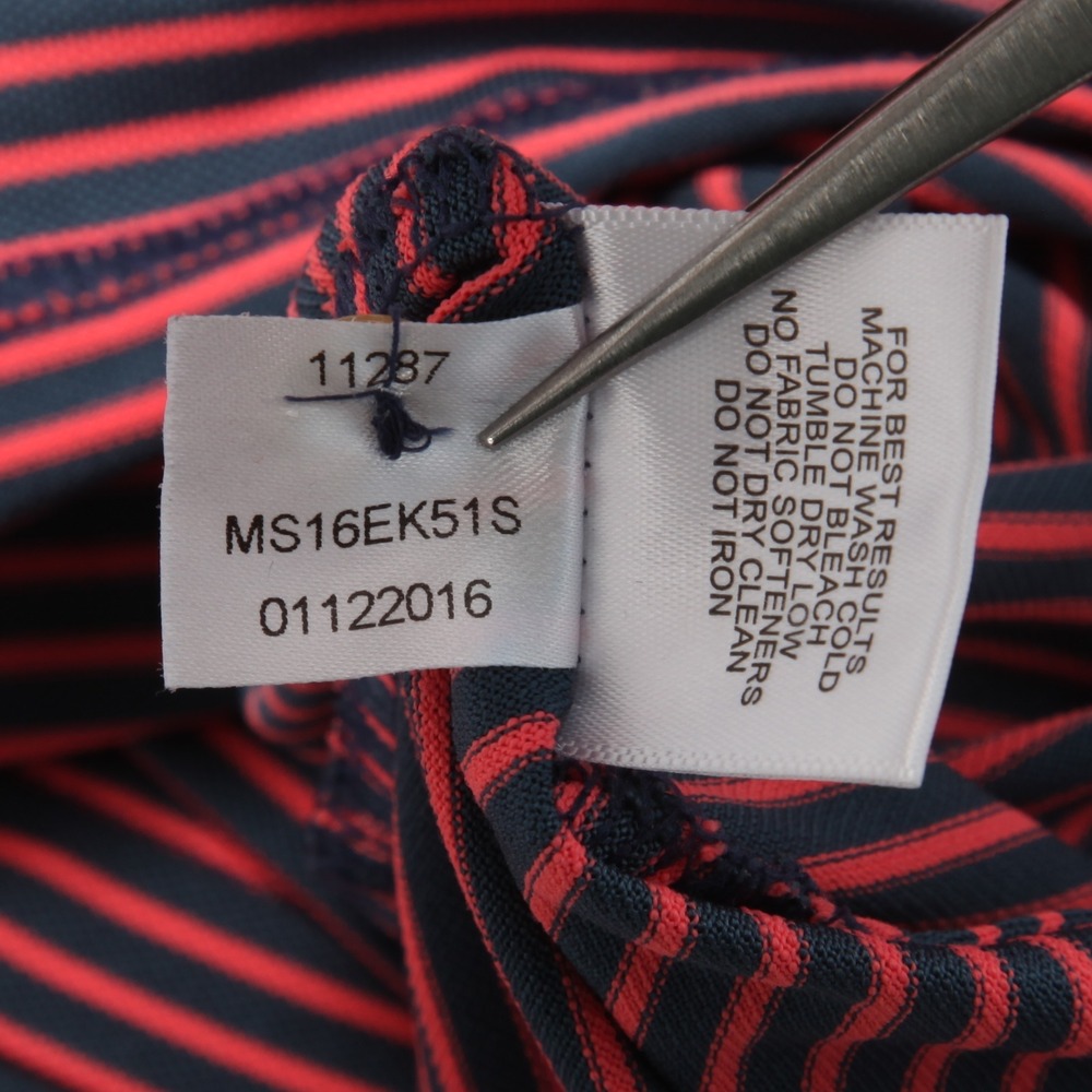 Peter Millar Summer Comfort Polo Shirt Mens XXL Red Navy Striped St Clair CC - Picture 7 of 12